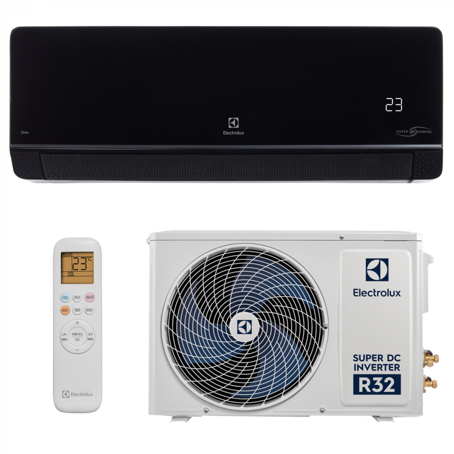 Увеличить Сплит-система инверторного типа Electrolux Onix Super DC EACS/I-12HIX-BLACK/N8 комплект